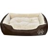 Teplý pelíšek pro psy s polstrovaným polštářem XL [170206] (Barva polštáře Béžová)