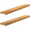 Okenní parapety 2ks světle hnědé 110x15x2cm masivní dub [4009089] (Barva Přírodní)