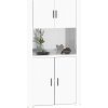 Skříň highboard kompozitní dřevo [3185353] (Barva Bílá s vysokým leskem)