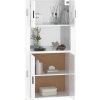 Skříň highboard kompozitní dřevo [3185353] (Barva Bílá s vysokým leskem)
