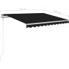 Automatická markýza LED a senzor větru 350x250 cm [3068894] (Barva Antracitová)