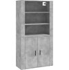Skříň highboard kompozit [3185363] (Barva Betonová šedá)