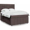 Box spring postel s matrací 140x190 cm textil [3293963] (Barva Světle šedá)