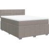 Box spring postel s matrací 140x190 cm textil [3287063] (Barva Světle šedá)