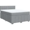 Box spring postel s matrací 140x190 cm textil [3287063] (Barva Světle šedá)