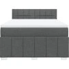 Box spring postel s matrací 140x190 cm textil [3287063] (Barva Světle šedá)
