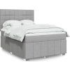 Box spring postel s matrací 140x190 cm textil [3291669] (Barva Modrá)