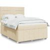 Box spring postel s matrací 140x190 cm textil [3291669] (Barva Modrá)