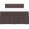 Box spring postel s matrací 140x190 cm textil [3289369] (Barva Modrá)