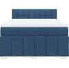 Box spring postel s matrací 140x190 cm textil [3289369] (Barva Modrá)