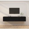 Nástěnné TV skříňky 2 ks 100 x 34,5 x 40 cm [3188367] (Barva Černá)