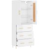 Skříň highboard 69,5 x 34 x 180 cm kompozitní dřevo [3199737] (Barva Bílá)