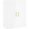 Skříň highboard 69,5 x 34 x 180 cm kompozitní dřevo [3199737] (Barva Bílá)