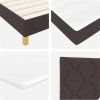 Postel s boxspringem s čelo 200 x 90 cm textil [3341338] (Barva Tmavě hnědá)