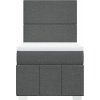 Box spring postel s matrací 90x190 cm textil [3291516] (Barva Světle šedá)