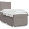 Box spring postel s matrací 90x190 cm textil [3291516] (Barva Světle šedá)