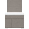 Box spring postel s matrací 90x190 cm textil [3291516] (Barva Světle šedá)