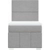 Box spring postel s matrací 90x190 cm textil [3291516] (Barva Světle šedá)