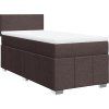 Box spring postel s matrací 90x190 cm textil [3286919] (Barva Tmavě hnědá)