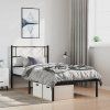 Kovový rám postele s čelem 100 x 200 cm [372321] (Barva Bílá)