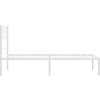 Kovový rám postele s čelem 100 x 200 cm [372321] (Barva Bílá)