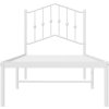 Kovový rám postele s čelem 75 x 190 cm [373828] (Barva Bílá)