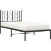 Kovový rám postele s čelem 90 x 190 cm [374429] (Barva Černá)