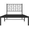 Kovový rám postele s čelem 90 x 190 cm [374429] (Barva Černá)