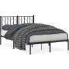 Kovový rám postele s čelem 120 x 190 cm [374434] (Barva Černá)