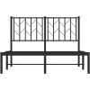 Kovový rám postele s čelem 120 x 190 cm [374434] (Barva Černá)
