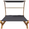 Zahradní lehátko a stříška 165x203x138 cm ohýbané dřevo [313952] (Barva Antracitová)