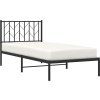 Kovový rám postele s čelem 90 x 200 cm [374430] (Barva Černá)