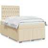 Box spring postel s matrací 120x190 cm textil [3291619] (Barva Krémová)