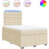 Box spring postel s matrací 120x190 cm textil [3293926] (Barva Krémová)