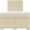 Box spring postel s matrací 120x190 cm textil [3293926] (Barva Krémová)