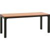 Zahradní lavice 110 cm ocel a WPC [317141] (Barva Černá)