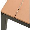 Zahradní lavice 110 cm ocel a WPC [317141] (Barva Černá)