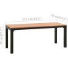 Zahradní lavice 110 cm ocel a WPC [317141] (Barva Černá)