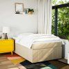 Box spring postel s matrací 120x190 cm textil [3285461] (Barva Krémová)