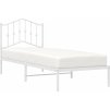 Kovový rám postele s čelem 90 x 200 cm [373831] (Barva Bílá)