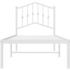 Kovový rám postele s čelem 90 x 200 cm [373831] (Barva Bílá)