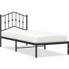 Kovový rám postele s čelem 90 x 200 cm [373831] (Barva Bílá)