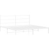 Kovový rám postele s čelem 180 x 200 cm [355369] (Barva Černá)