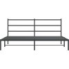 Kovový rám postele s čelem 180 x 200 cm [355369] (Barva Černá)