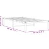 Kovový rám postele 100 x 190 cm [373667] (Barva Bílá)