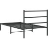 Kovový rám postele s čelem 100 x 200 cm [355360] (Barva Černá)