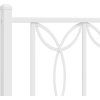 Kovové čelo postele 160 cm [376212] (Barva Bílá)