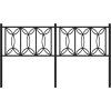 Kovové náhradní čelo postele 150 cm [376211] (Barva Bílá)