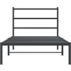 Kovový rám postele s čelem 107 x 203 cm [355361] (Barva Černá)