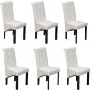 Jídelní židle 6 ks umělá kůže [160317] (Barva Bílá)